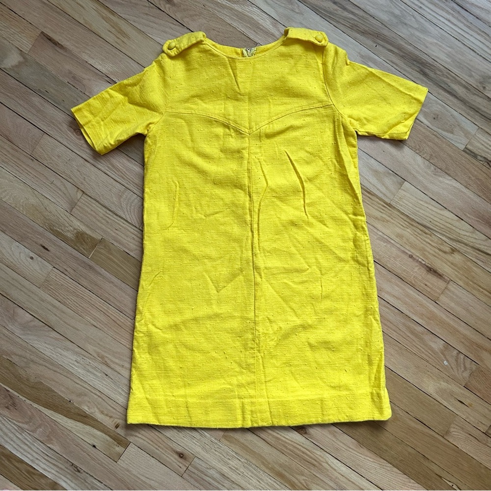 Vintage 60s Sunshine Yellow Mini Dress